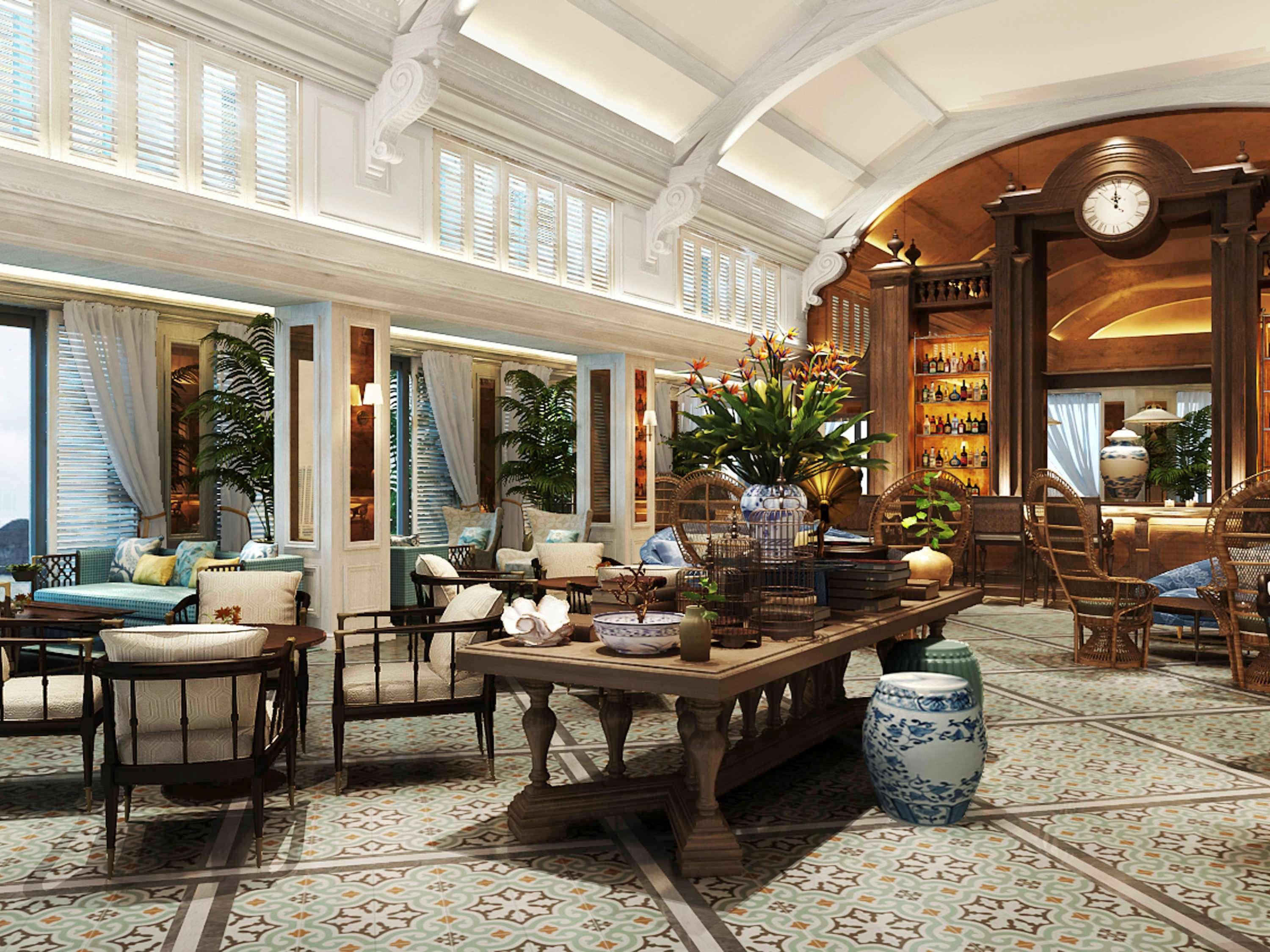Hotel Perle D'Orient Cat Ba - Mgallery Chan Chau Exterior foto The lobby of the hotel